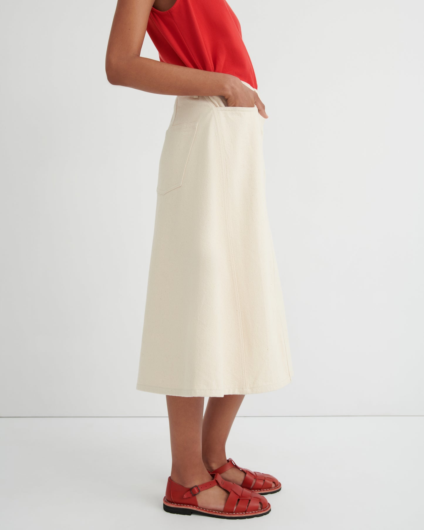 Jubilee Skirt | Ecru Denim
