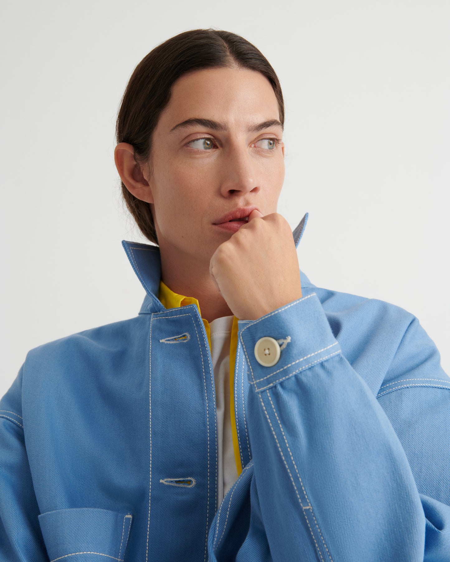 Ava Jacket | Sky Denim