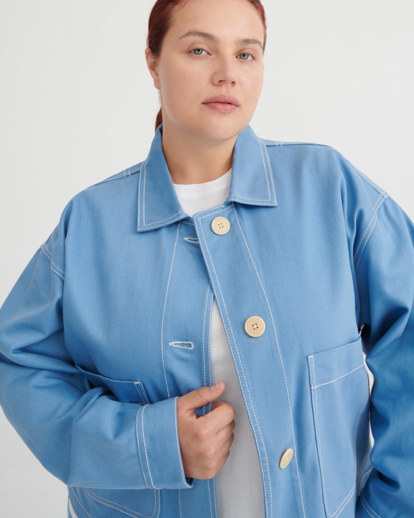 Ava Jacket | Sky Denim