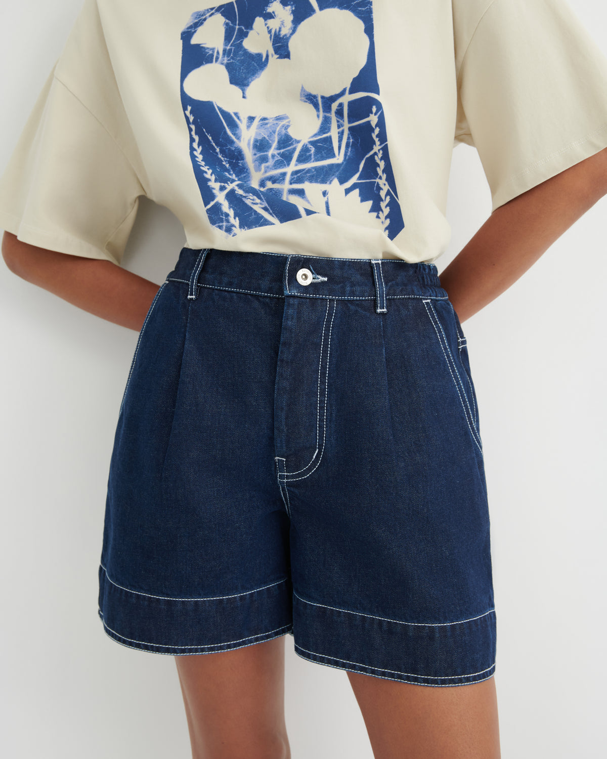 Outline Shorts | Indigo Denim