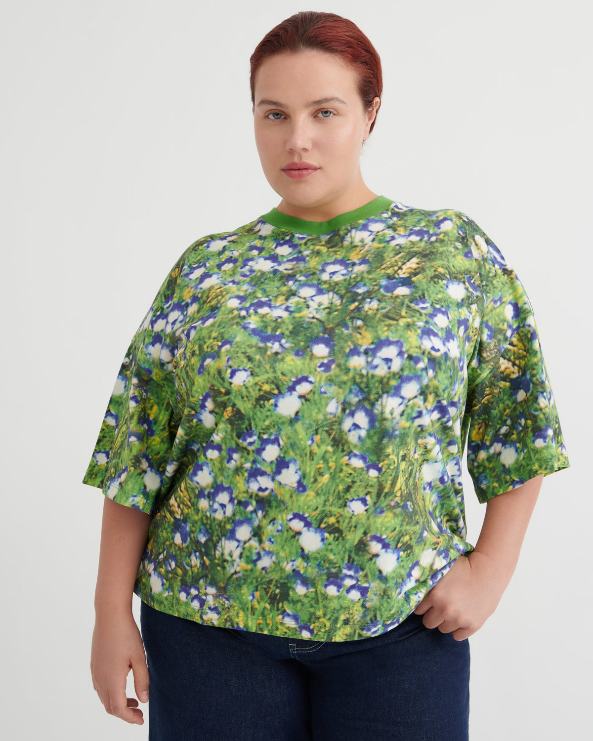 Oversized Boxy Tee | Bluebell