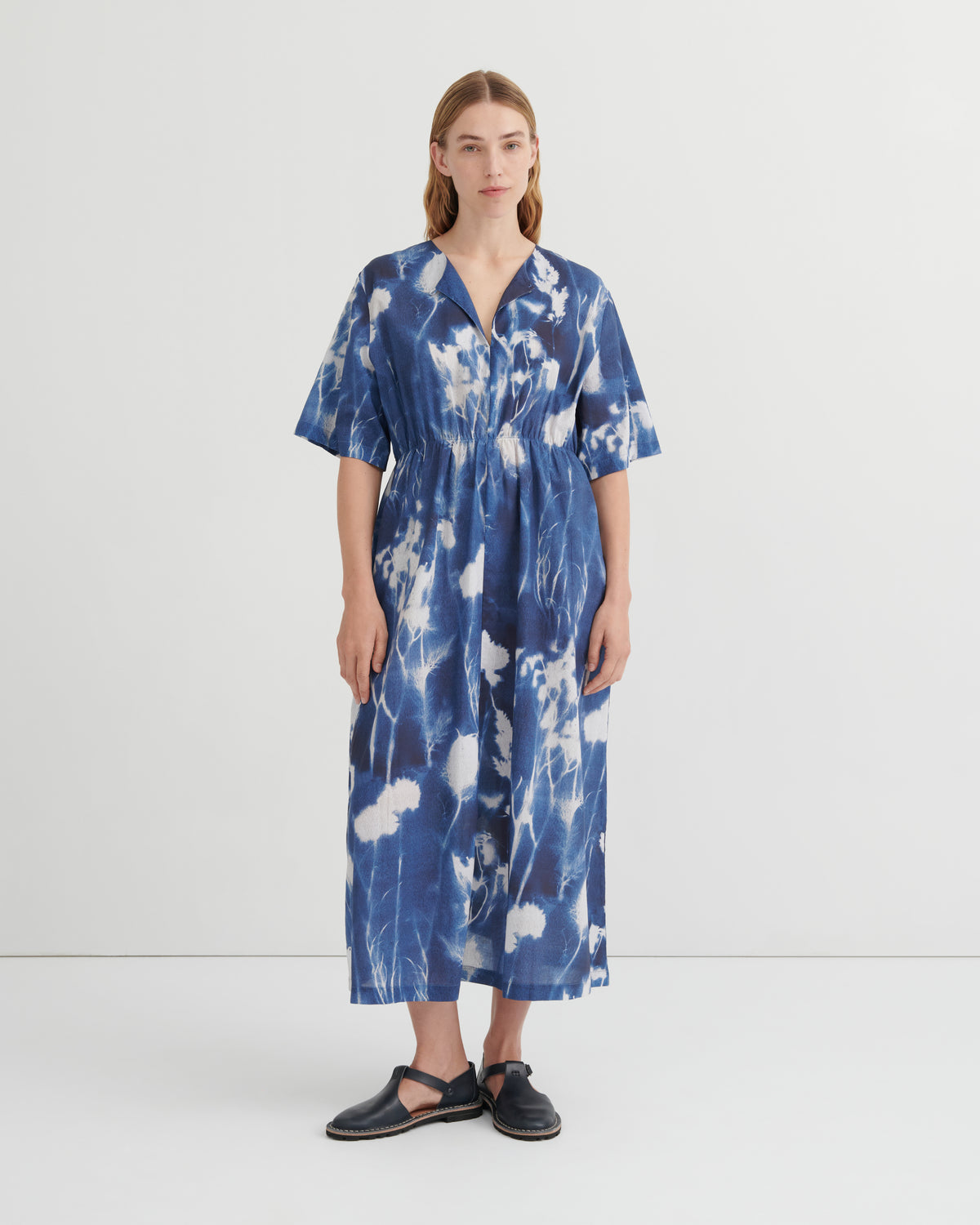 Nigella Dress | Cyanotype Floral