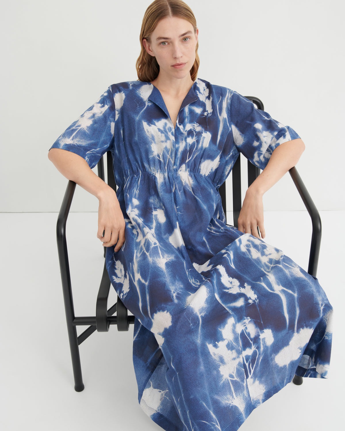 Nigella Dress | Cyanotype Floral