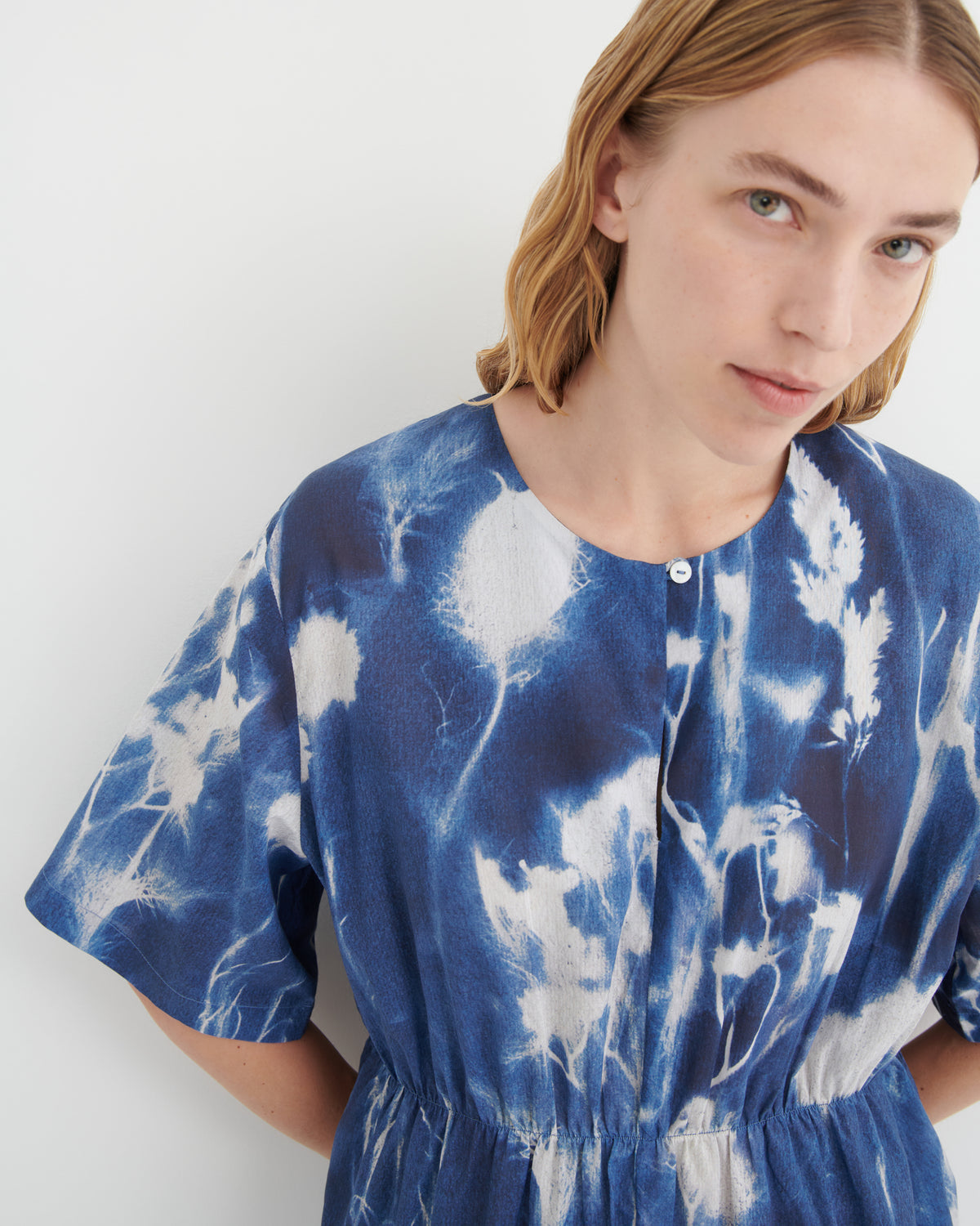 Nigella Dress | Cyanotype Floral