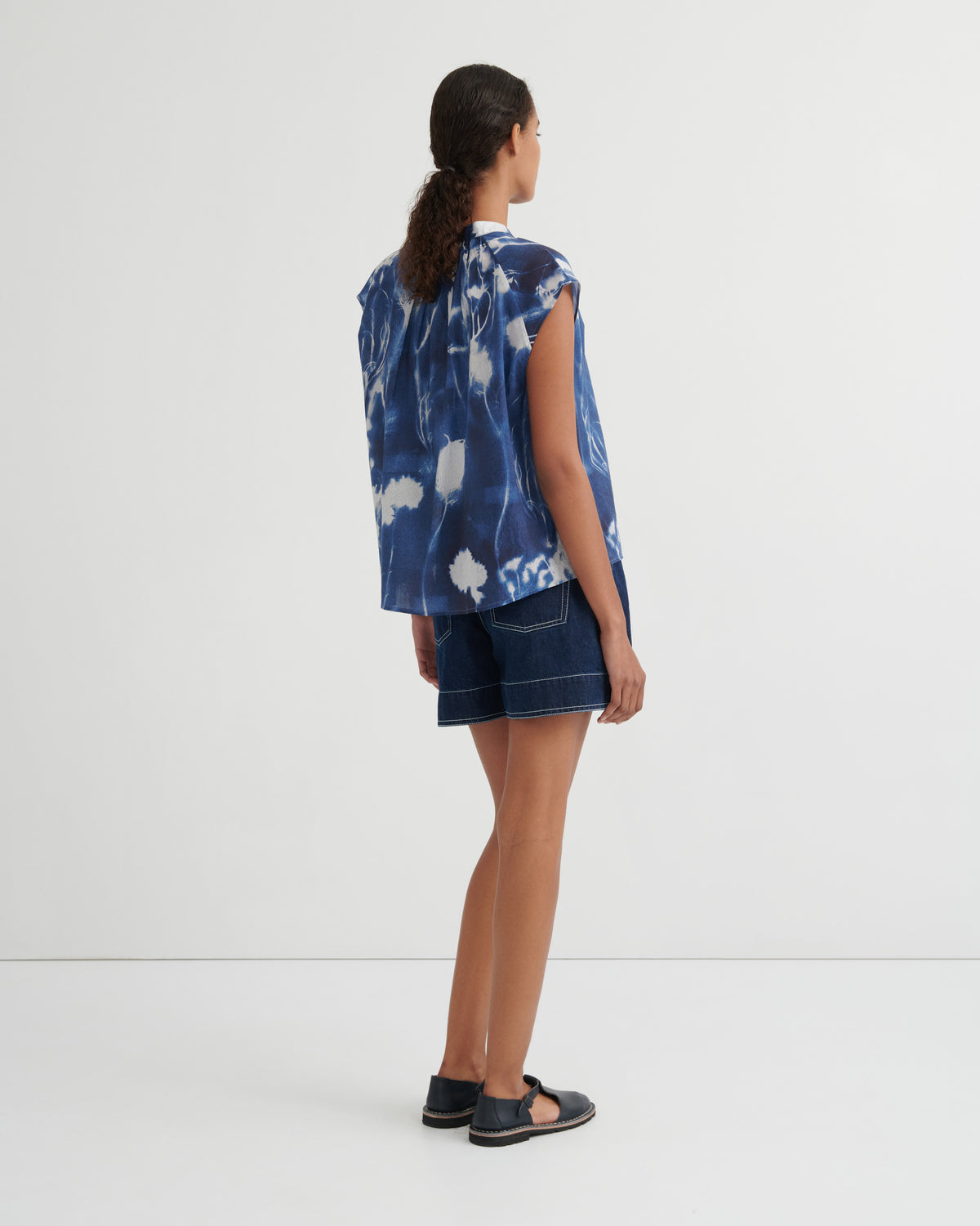 Equinox Top | Cyanotype Floral