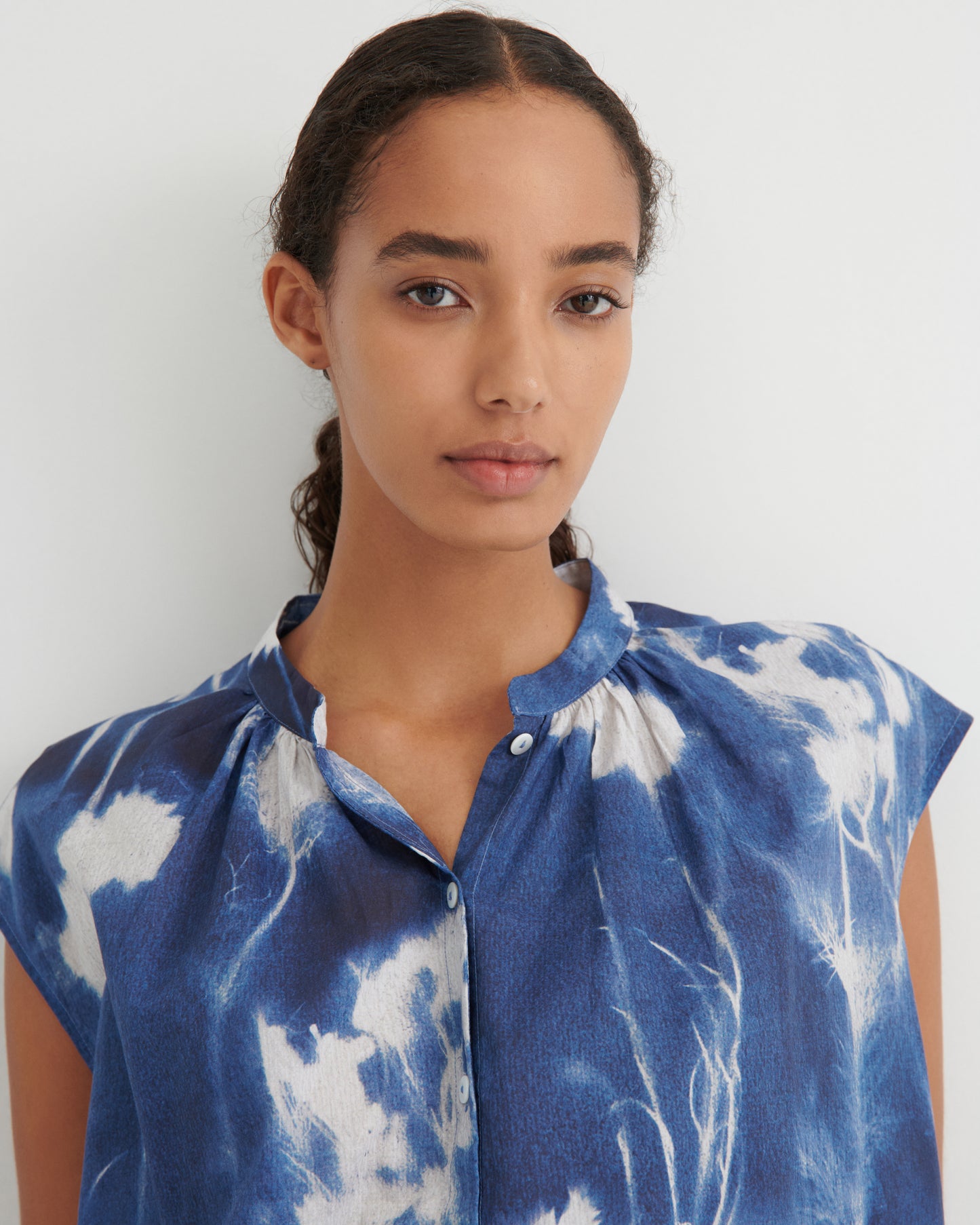 Equinox Top | Cyanotype Floral