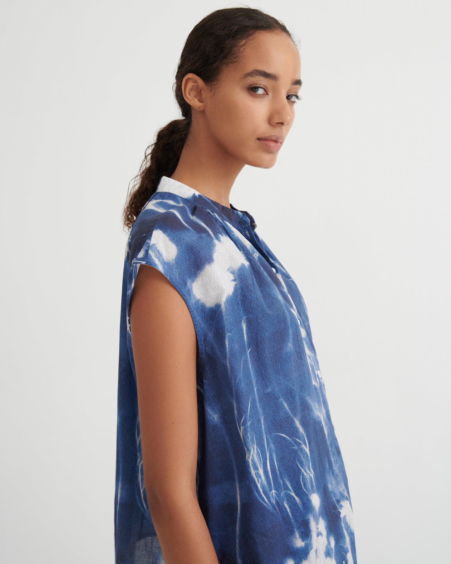 Equinox Top | Cyanotype Floral