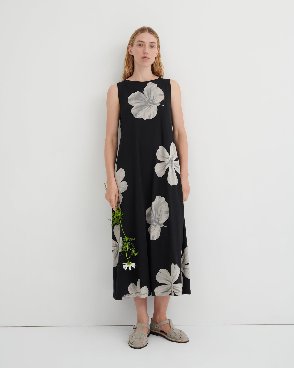Tank Swing Dress | Monochrome Floral