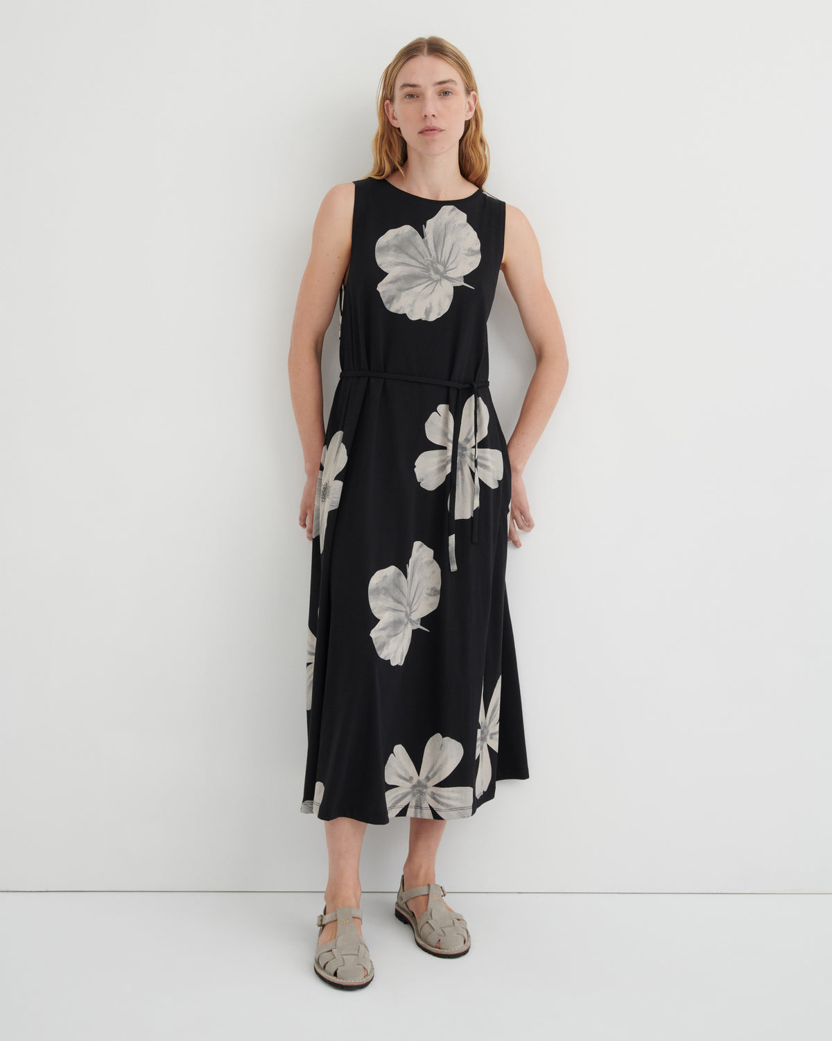 Tank Swing Dress | Monochrome Floral