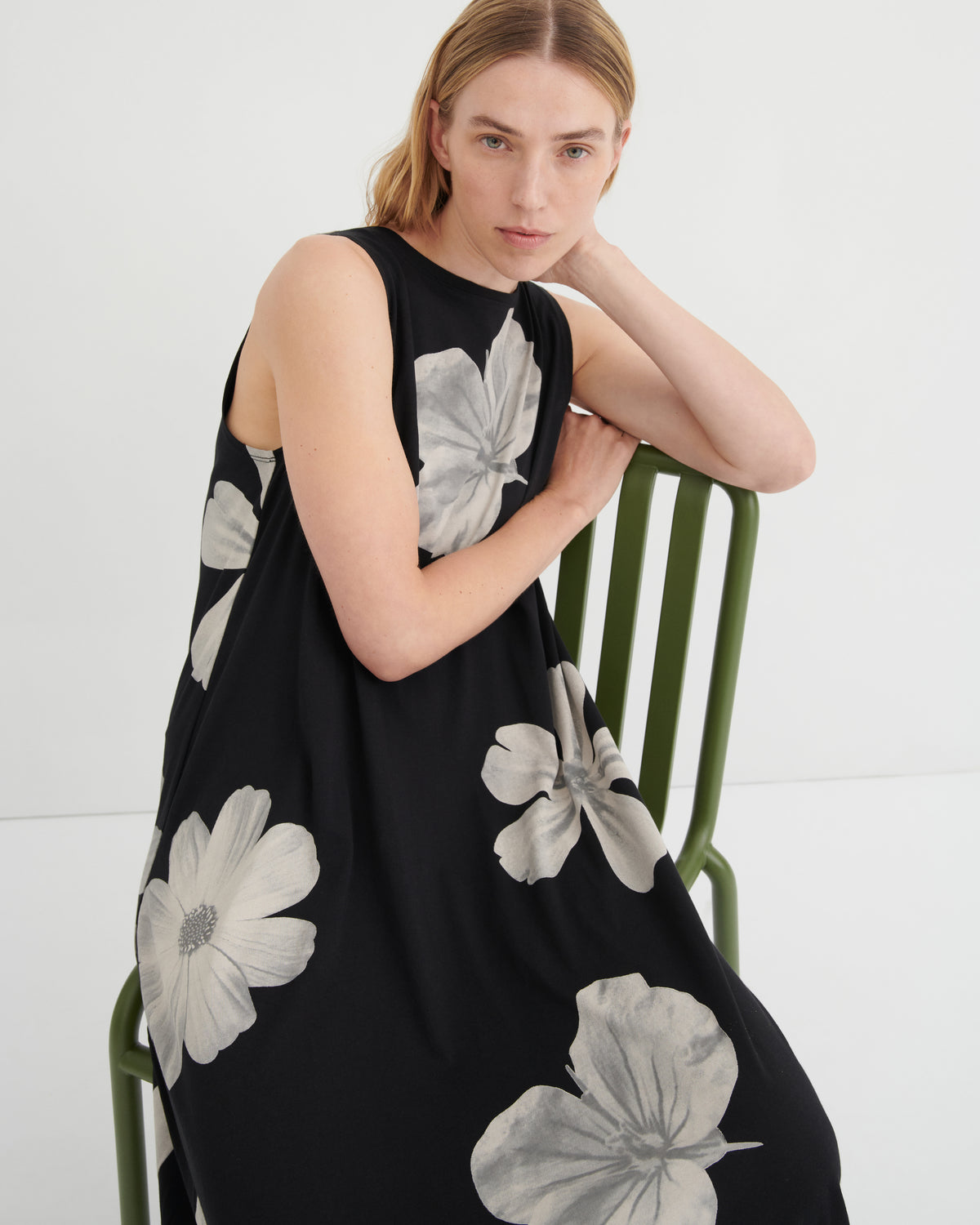 Tank Swing Dress | Monochrome Floral