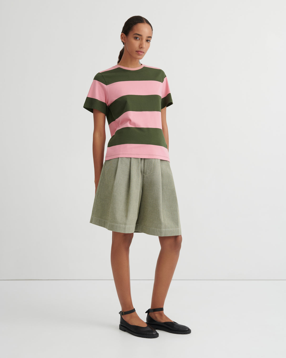 Classic Tee | Begonia Stripe