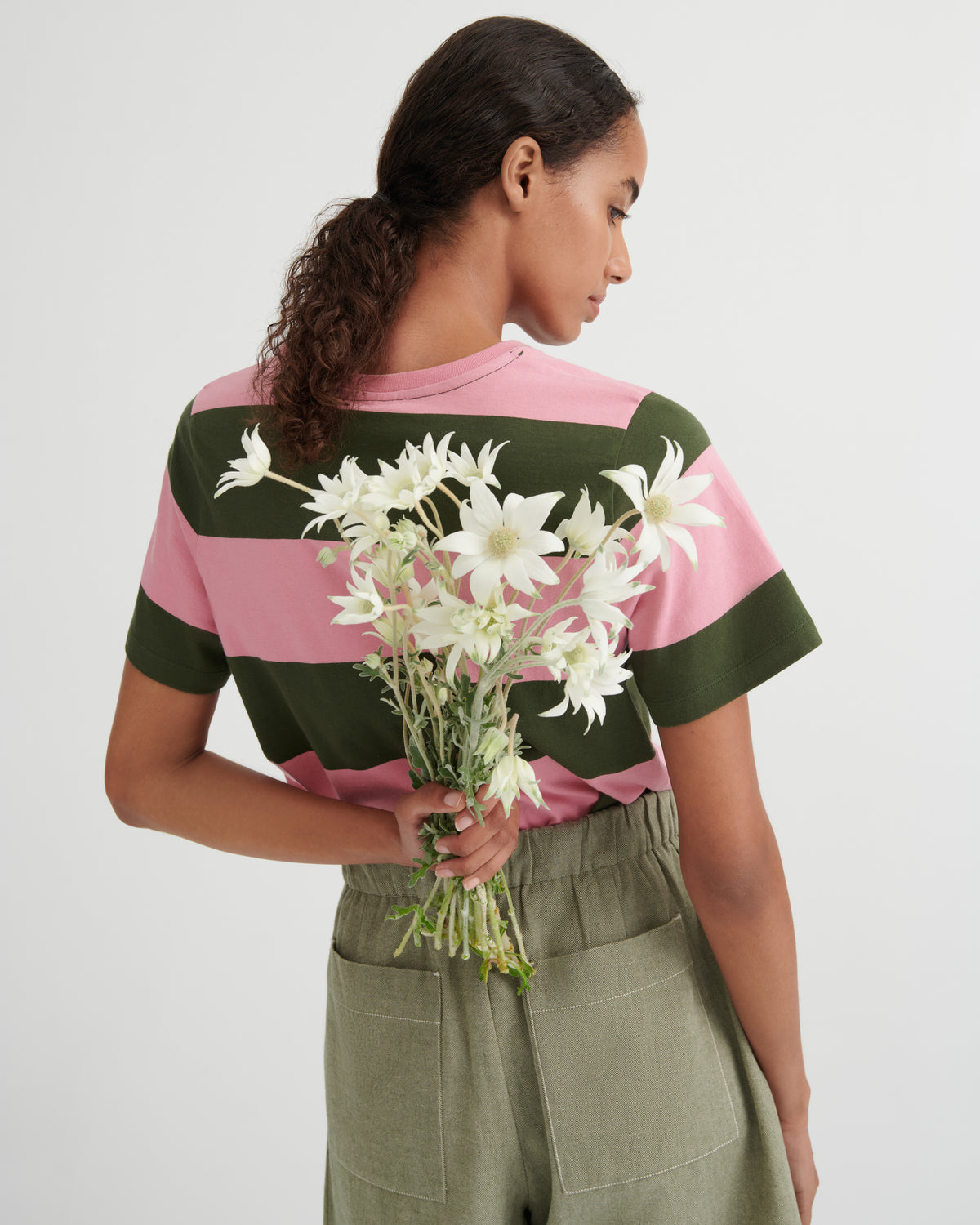 Classic Tee | Begonia Stripe