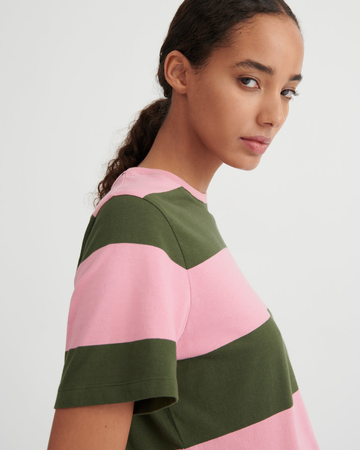 Classic Tee | Begonia Stripe