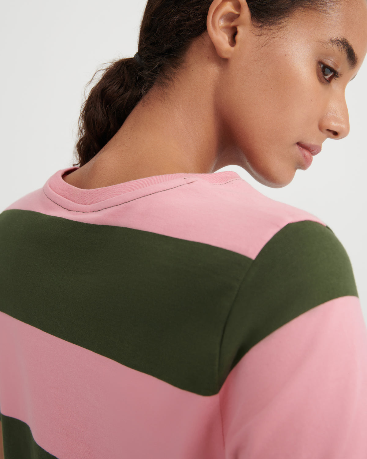 Classic Tee | Begonia Stripe
