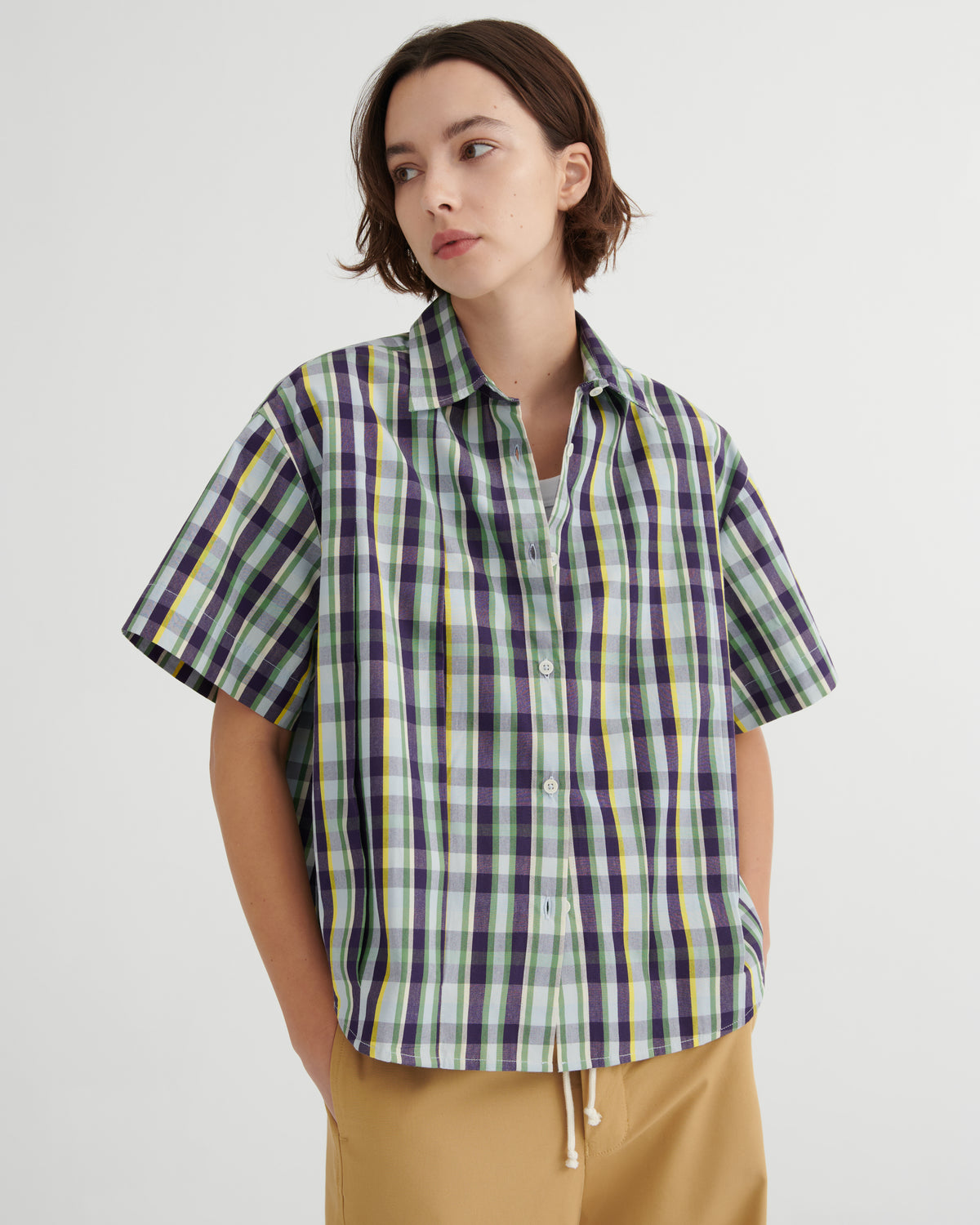 Author Shirt | Violet Check