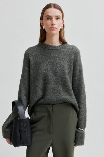 Brook Knit Drop Shoulder O-Neck | Beluga