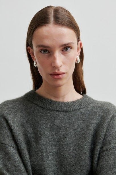 Brook Knit Drop Shoulder O-Neck | Beluga