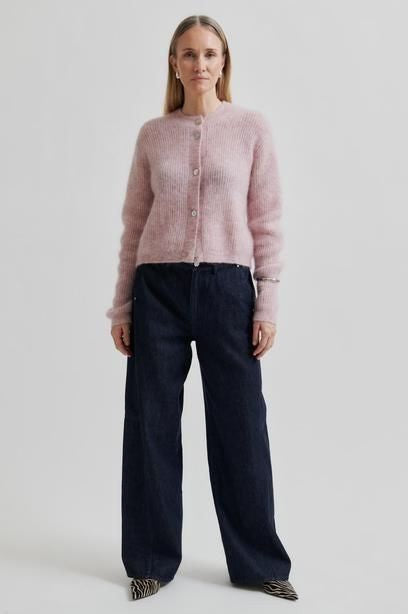 Andrea Knit Rib LS Cardi | Sepia Rose