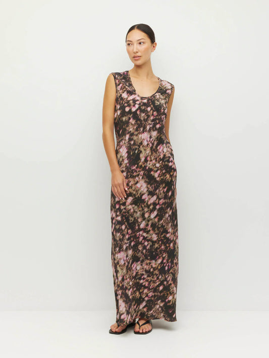 Kenna Dress (Blush Petals Silk CDC) Soft Camelia
