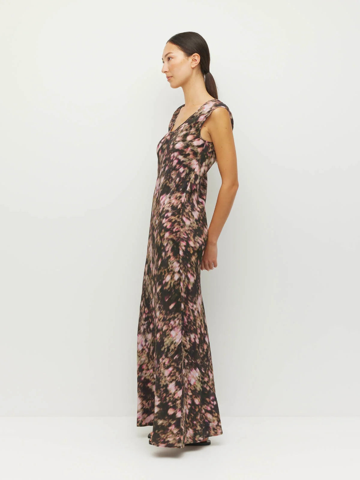 Kenna Dress (Blush Petals Silk CDC) Soft Camelia