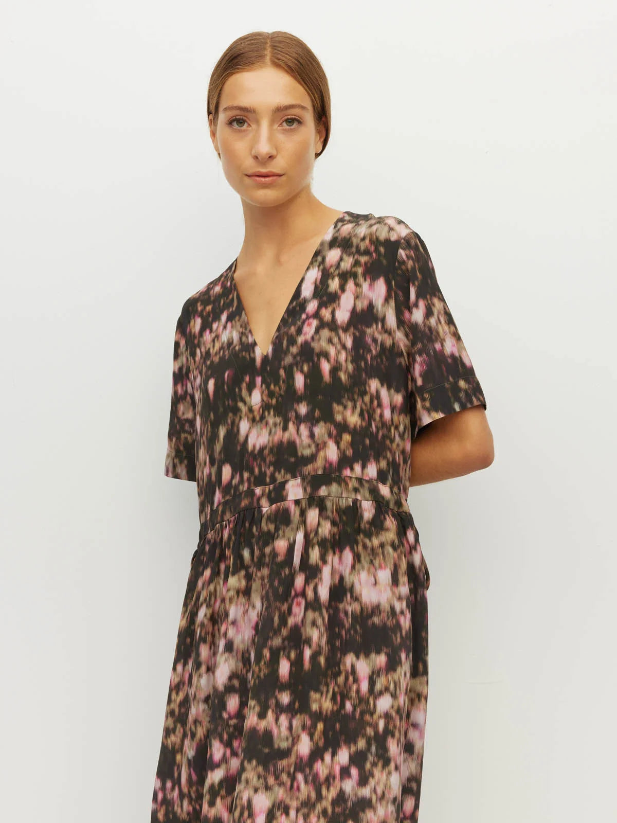 Vima Tunic (Blush Petals Silk CDC) Soft Camelia