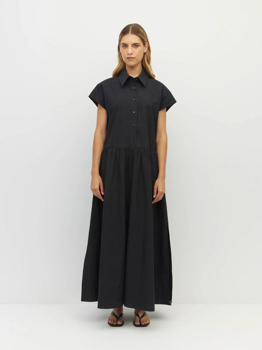Lenni Dress (Crushed Cotton) Black