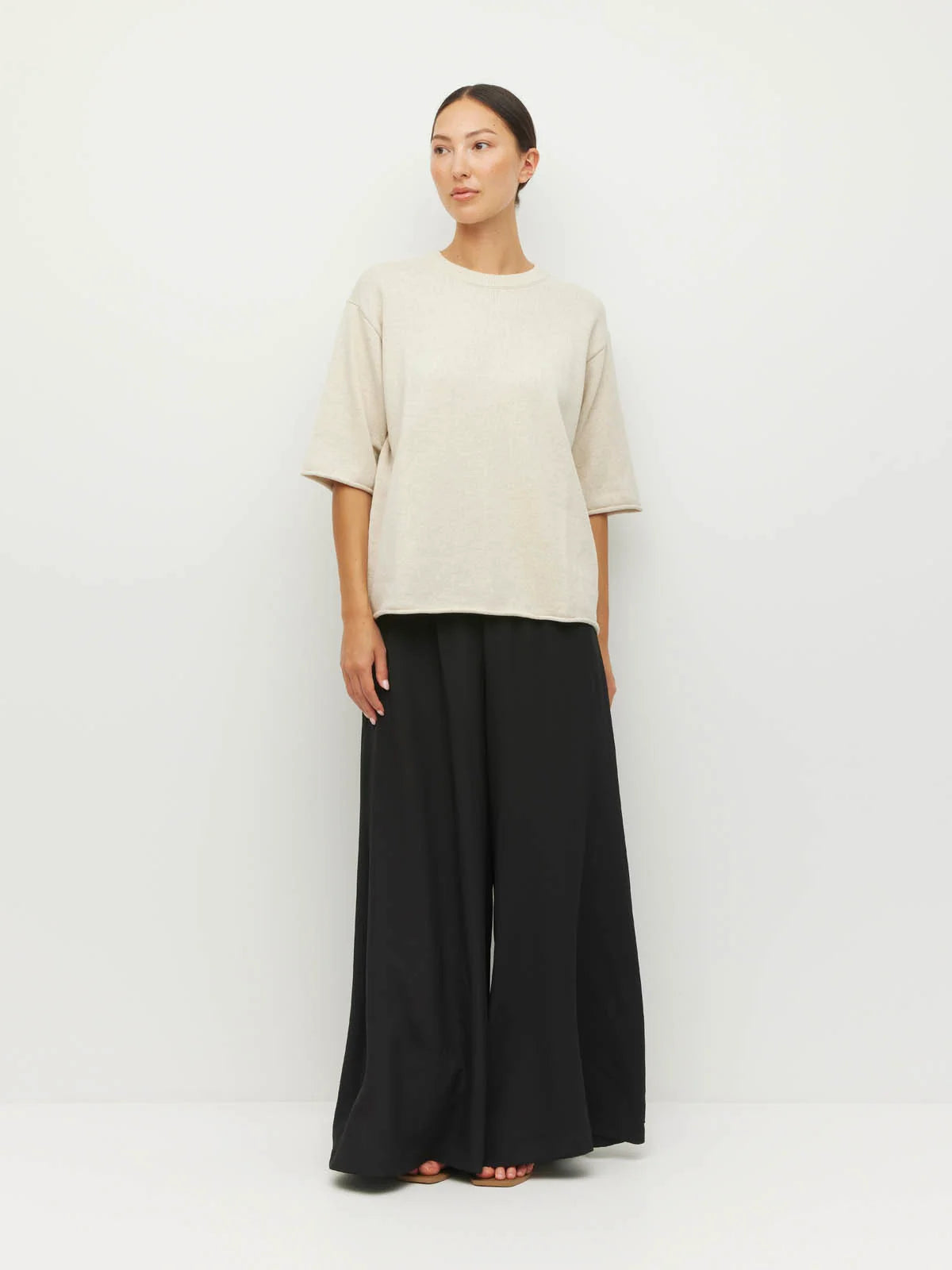 Rolled Hem (Cotton Knit) Toast Marle