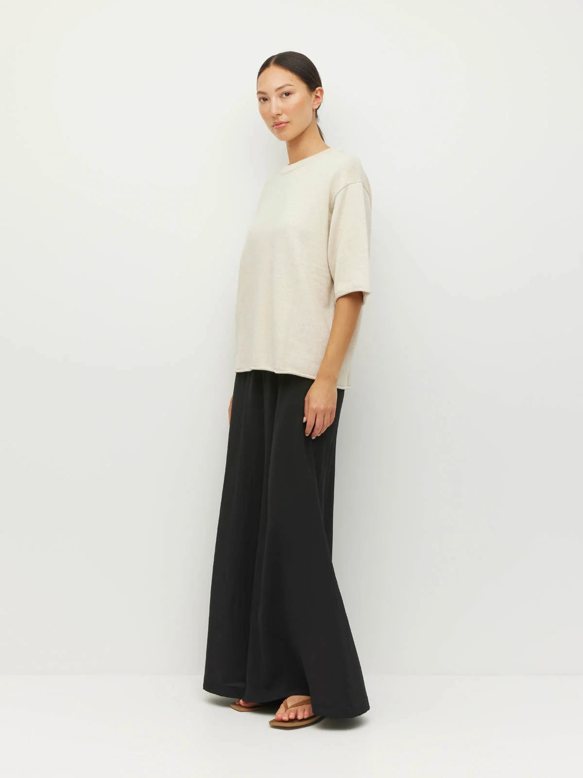 Rolled Hem (Cotton Knit) Toast Marle
