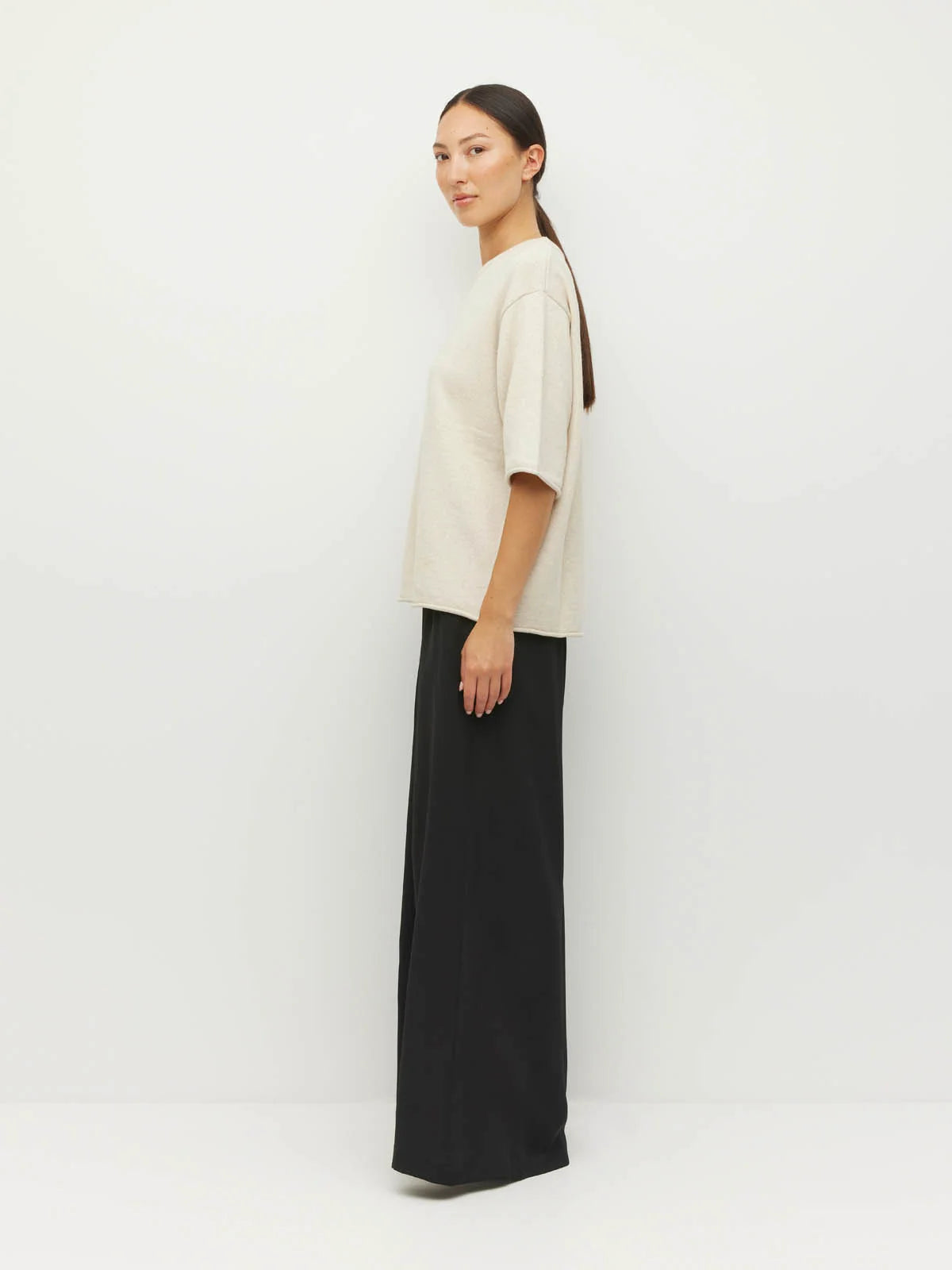 Rolled Hem (Cotton Knit) Toast Marle