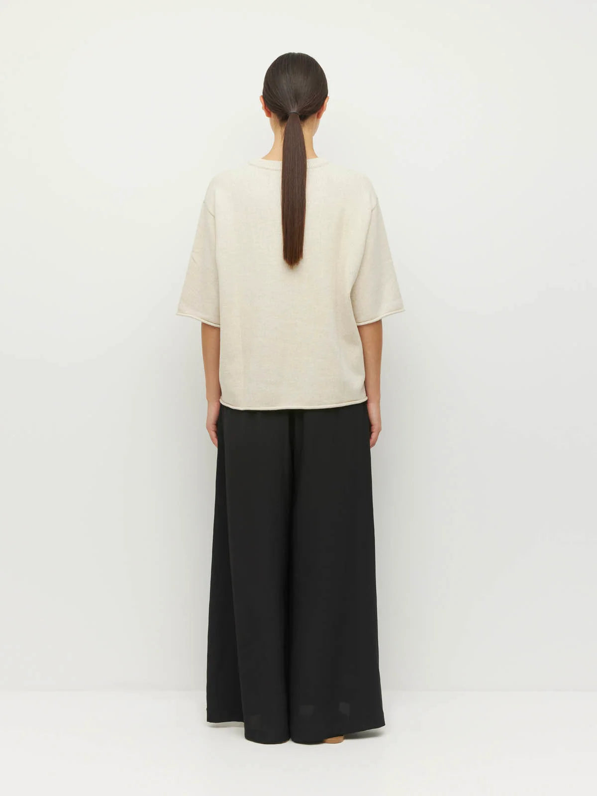 Rolled Hem (Cotton Knit) Toast Marle