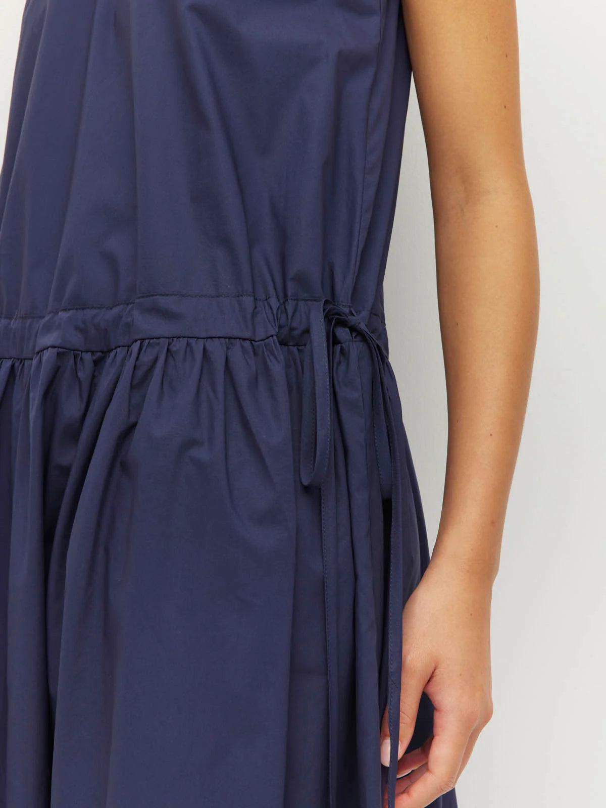 Romi Dress (Crisp Poplin) Navy