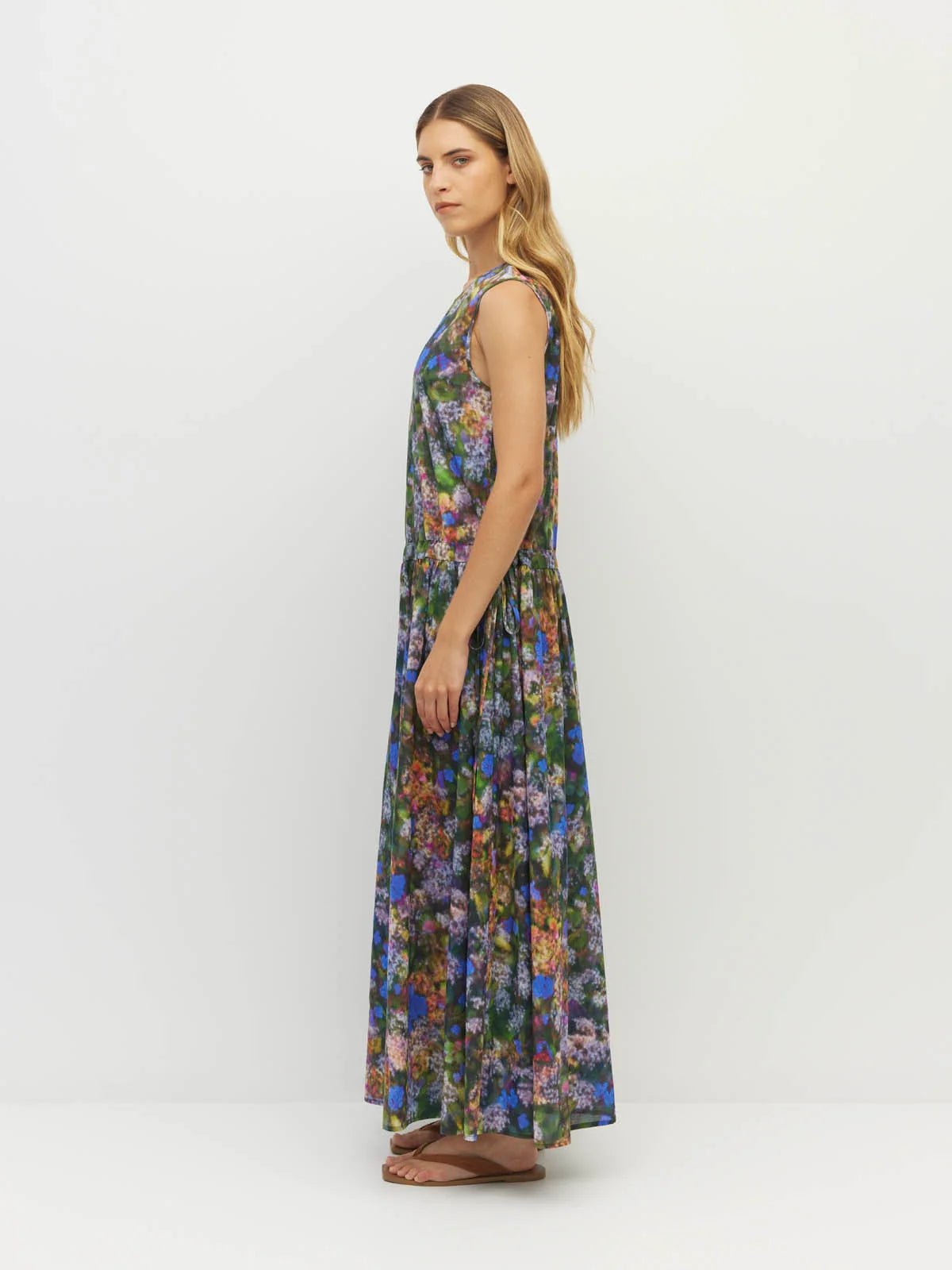 Romi Dress (Electric Meadow Cotton) Blue Light