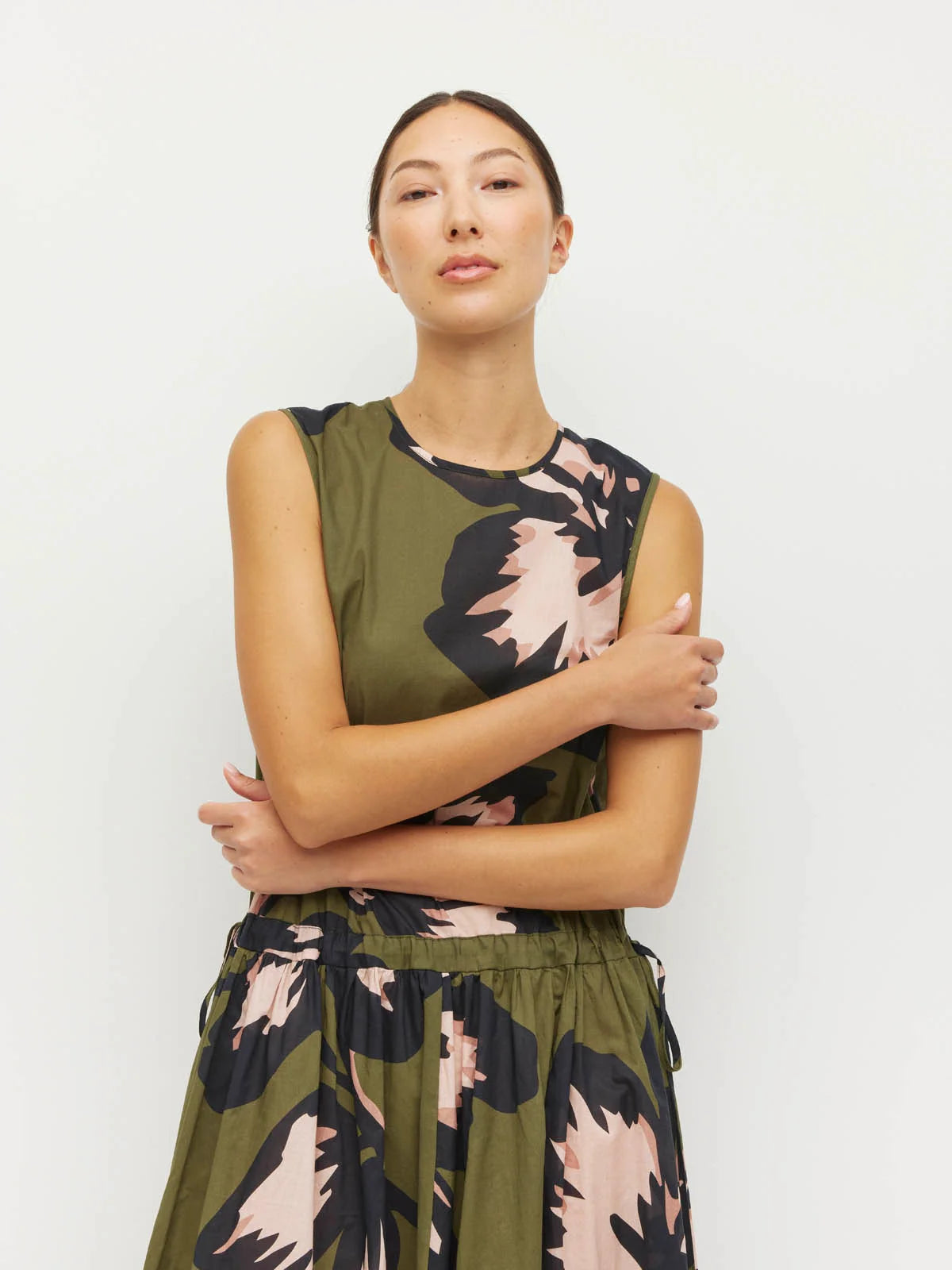 Romi Dress (Grand Flora Cotton) Forest Bloom