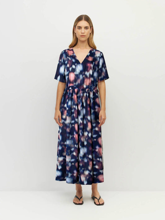 Vima Tunic (Rosette Haze Crepe) Night Fall