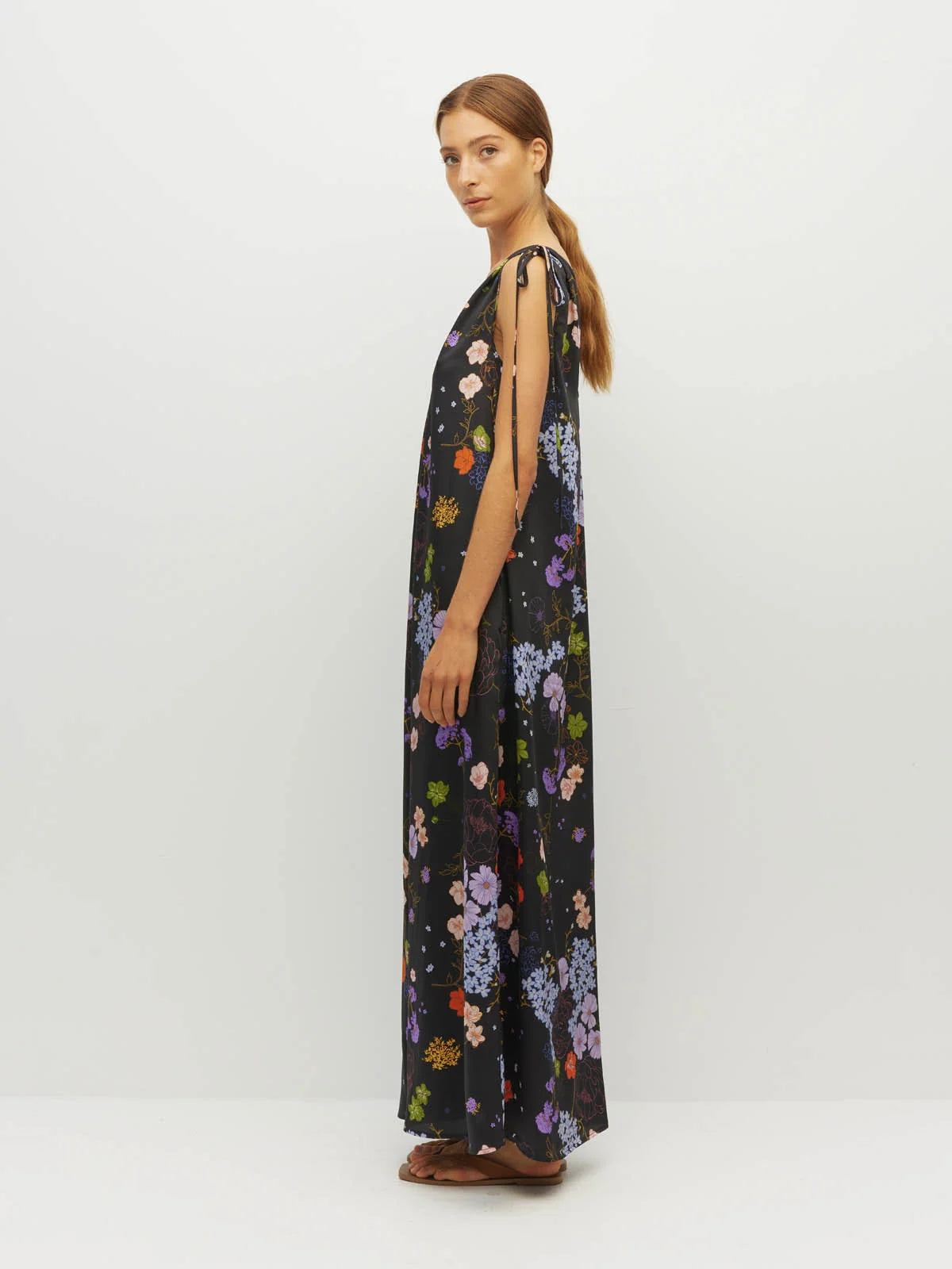 Tulia Dress (Afterglow Floral Twill) Noir