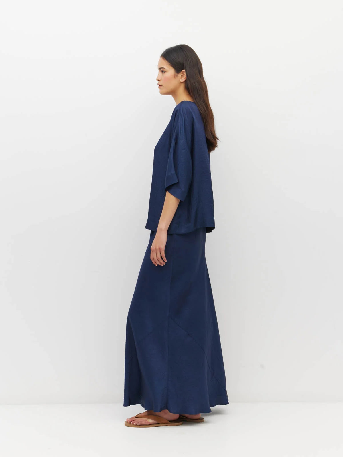 Em Skirt (Soft Matte Satin) Navy Crush