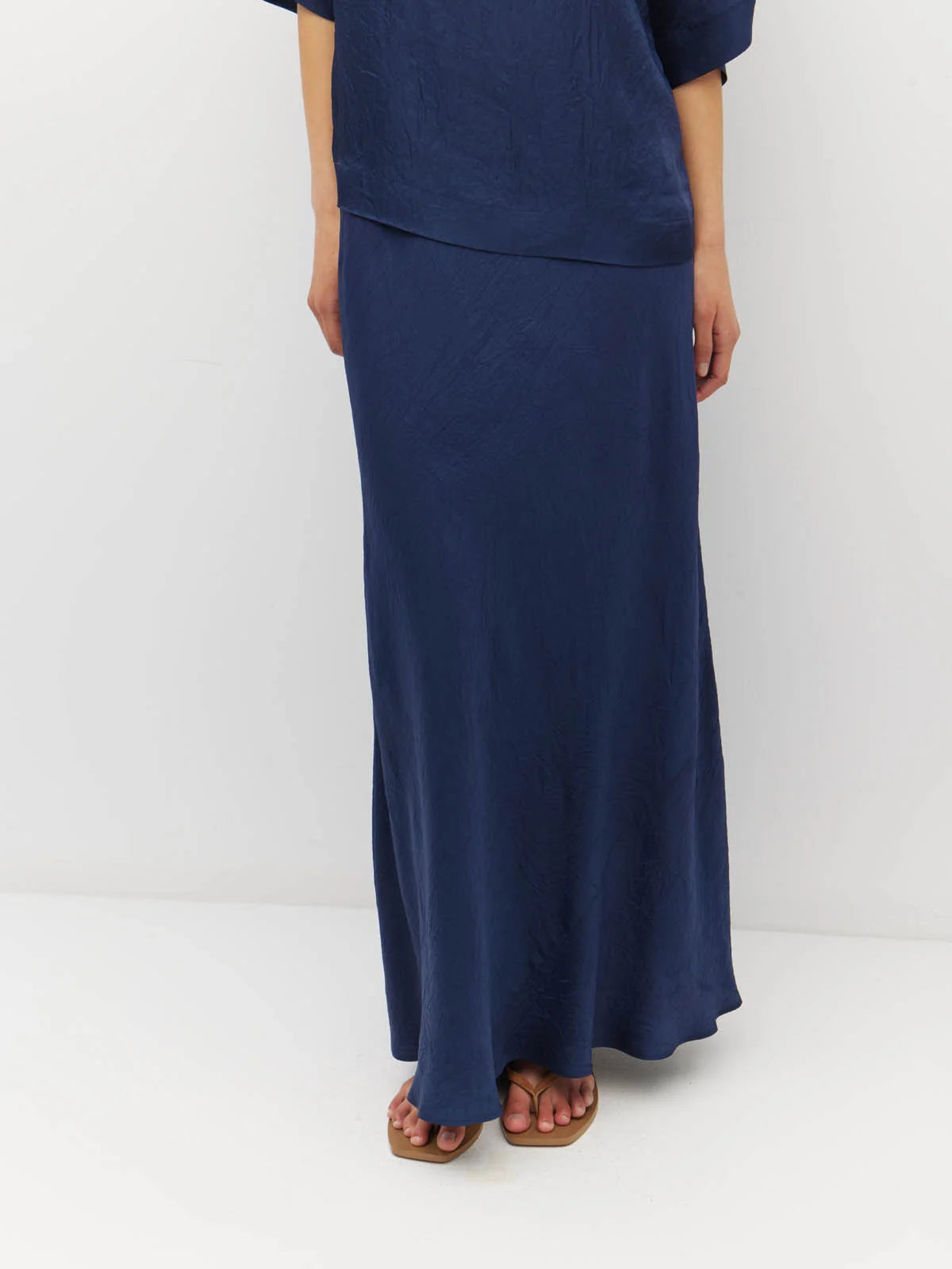 Em Skirt (Soft Matte Satin) Navy Crush