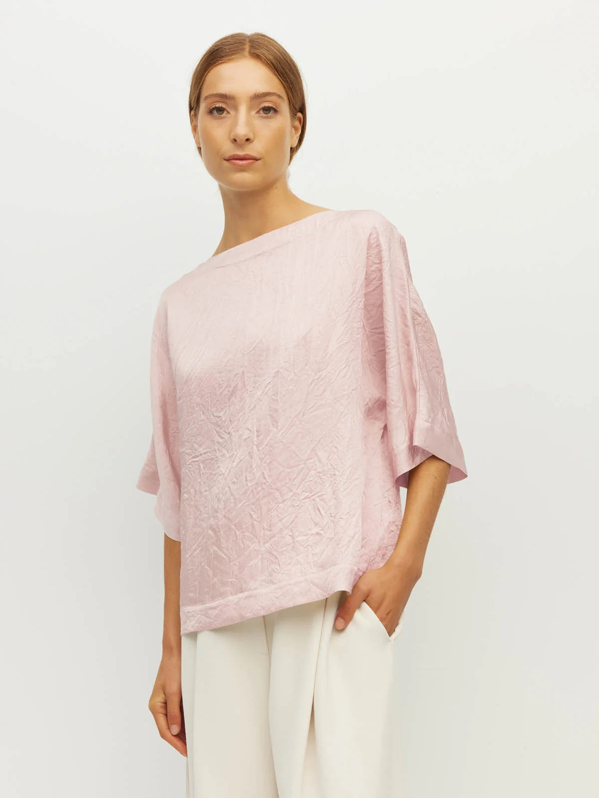 Nami T (Soft Matte Satin) Pale Pink Crush