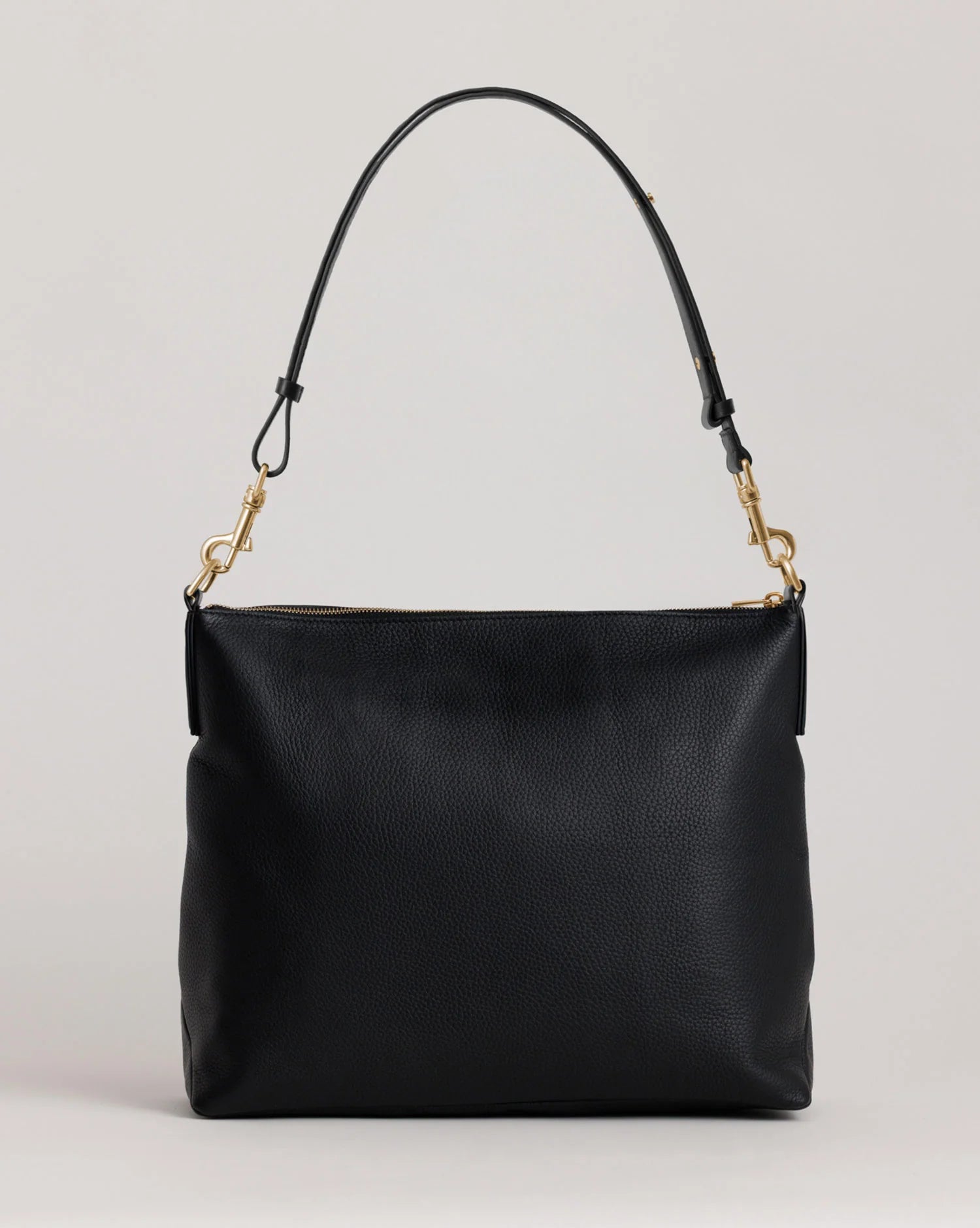 Yu Mei | Braidy Bag | Black Deer Nappa with Brass Hardware | Palm Boutique