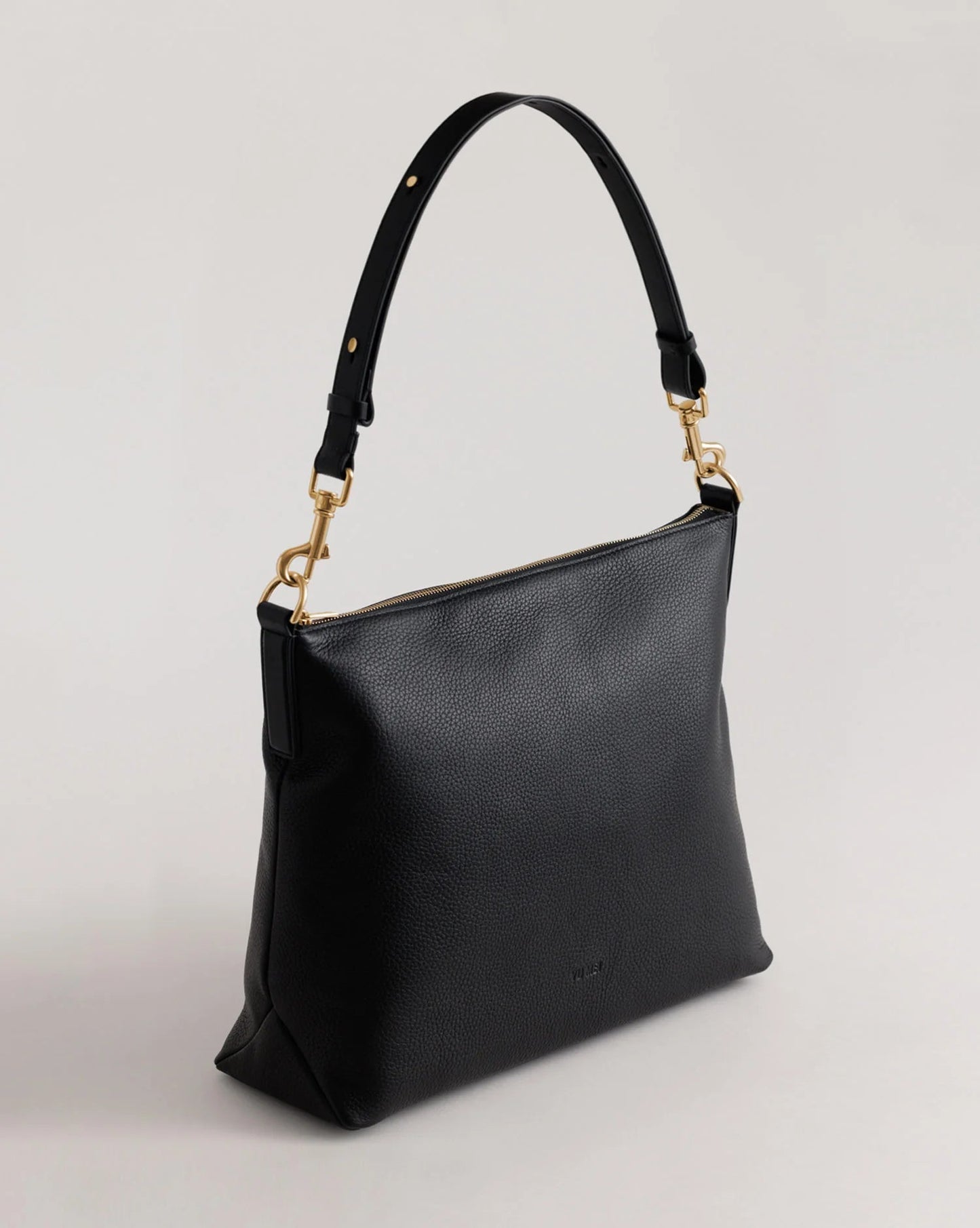 Yu Mei | Braidy Bag | Black Deer Nappa with Brass Hardware | Palm Boutique