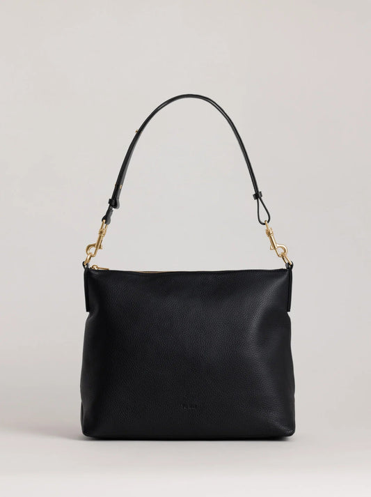 Yu Mei | Braidy Bag | Black Deer Nappa with Brass Hardware | Palm Boutique