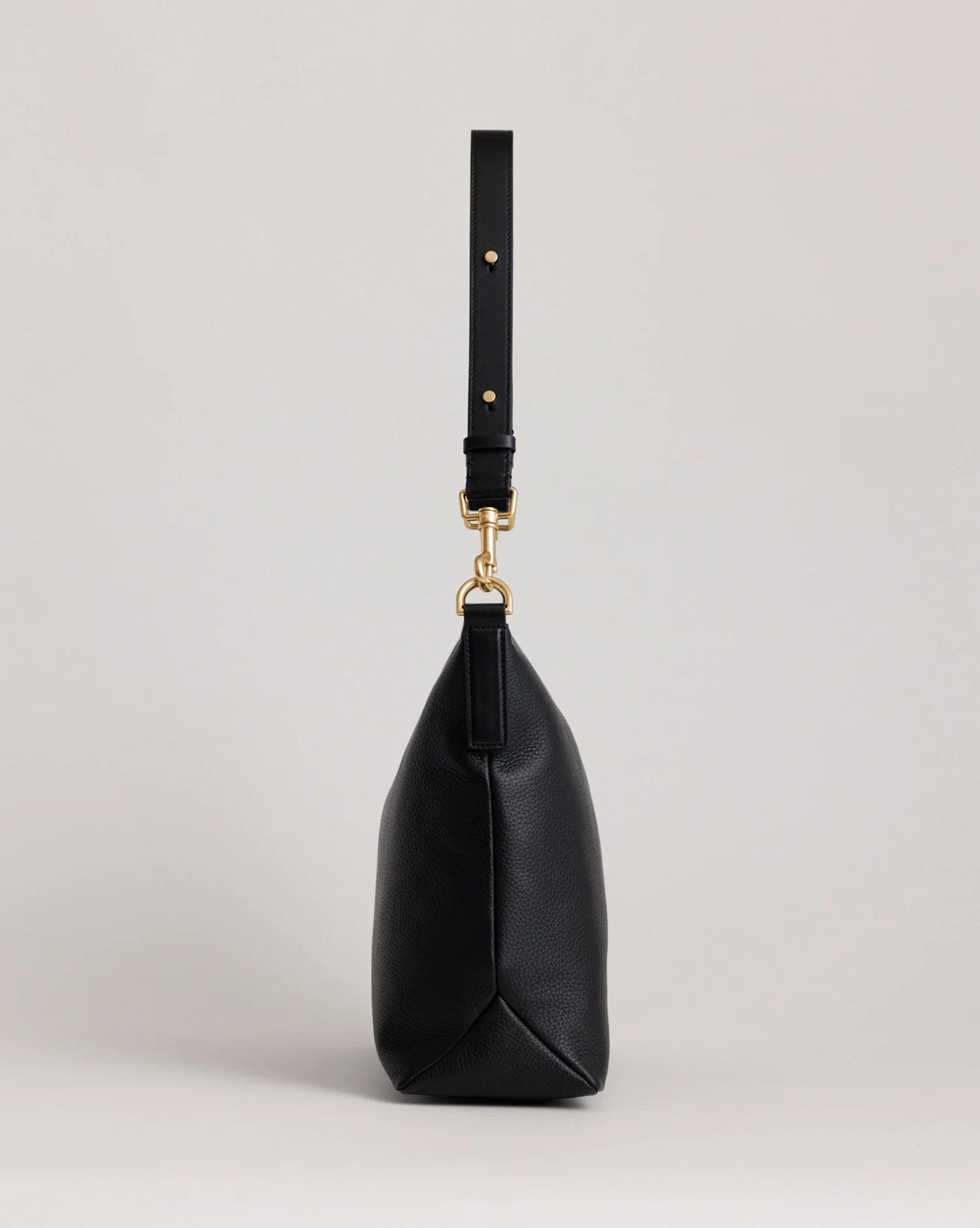 Yu Mei | Braidy Bag | Black Deer Nappa with Brass Hardware | Palm Boutique