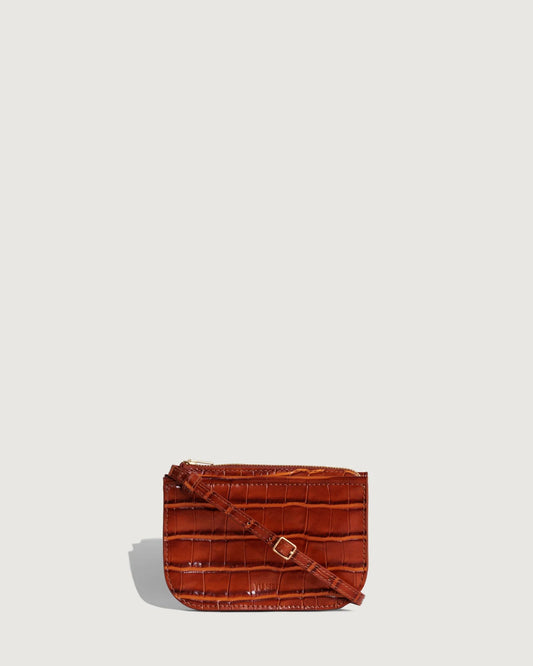 Yu Mei | Mini Vi Pouch | Apricot Croc | Palm Boutique