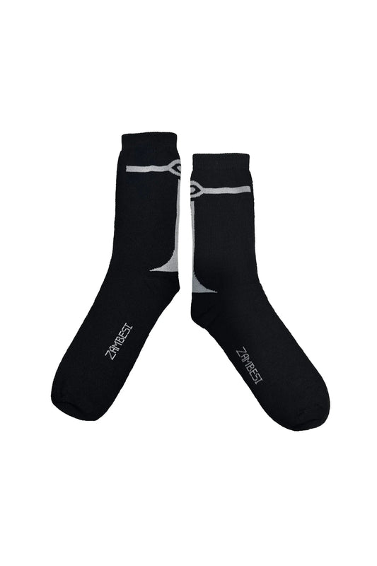 Zambesi | Cotton Optic Sox | Black/Bone | Palm Boutique
