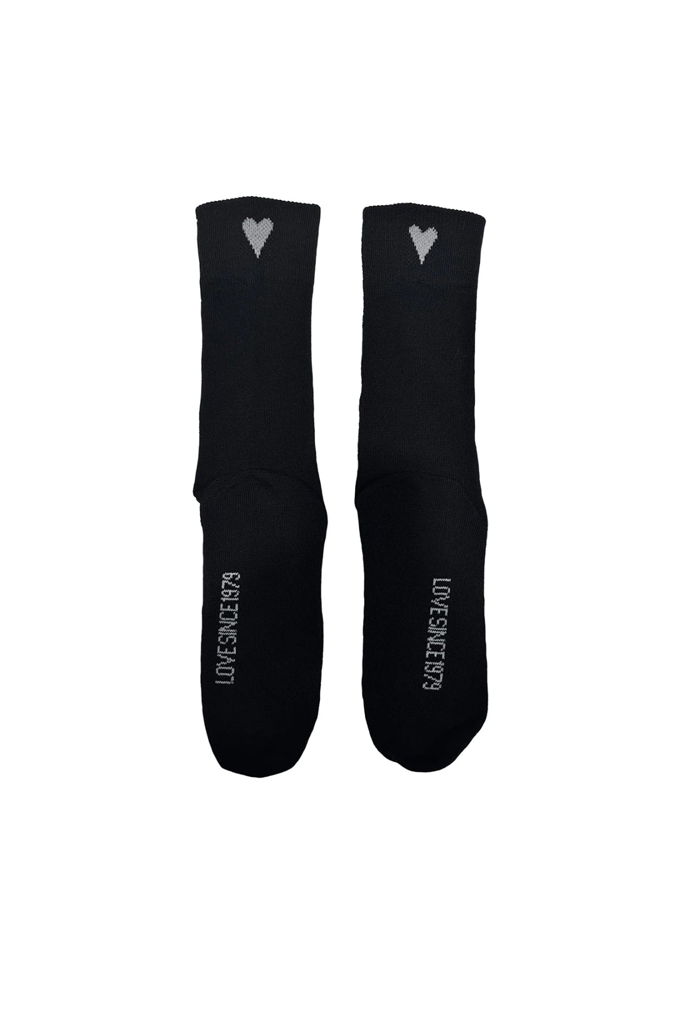 Zambesi | Merino Heart Sox | Black/Bone | Palm Boutique