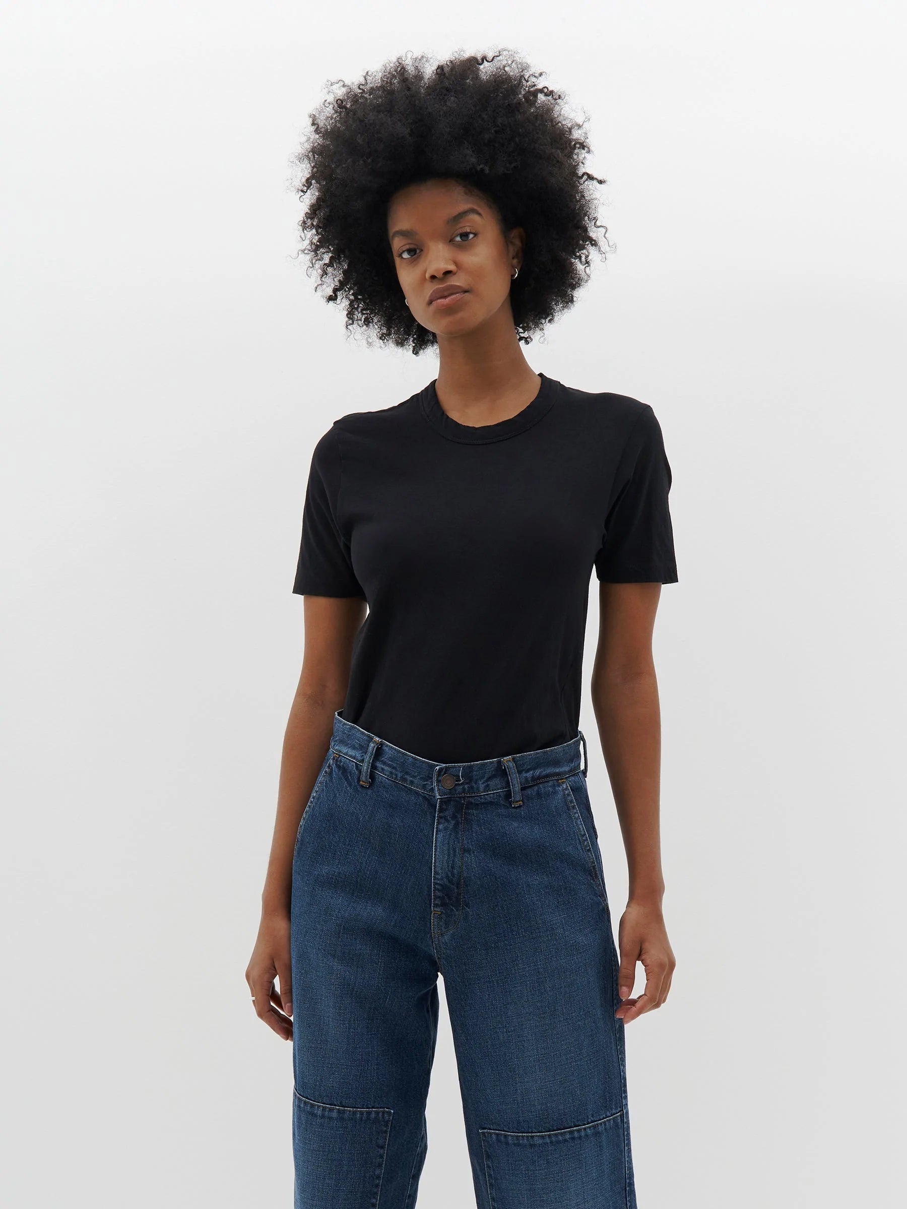 bassike | Slim Heritage short sleeve t-shirt | Black | Palm Boutique