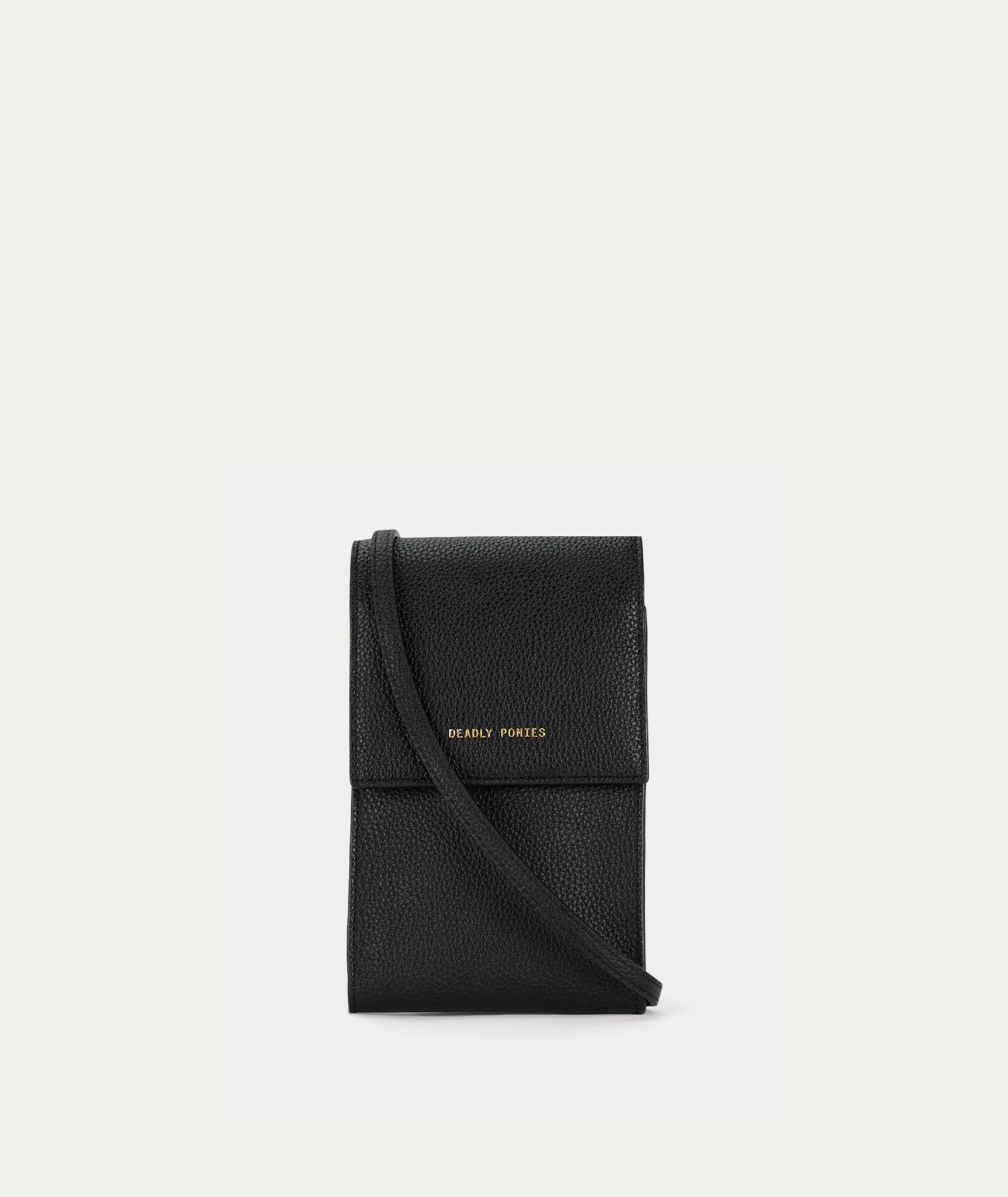 Deadly Ponies Poucheroo w Plain Strap Black PALM – Palm Boutique