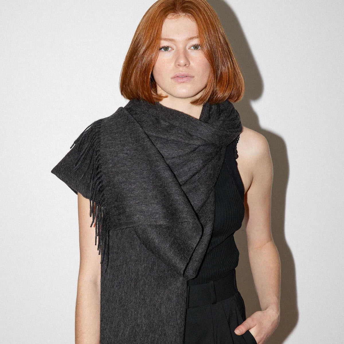 Good & Co | Chunky Wool Scarf | Charcoal Grey | Palm Boutique