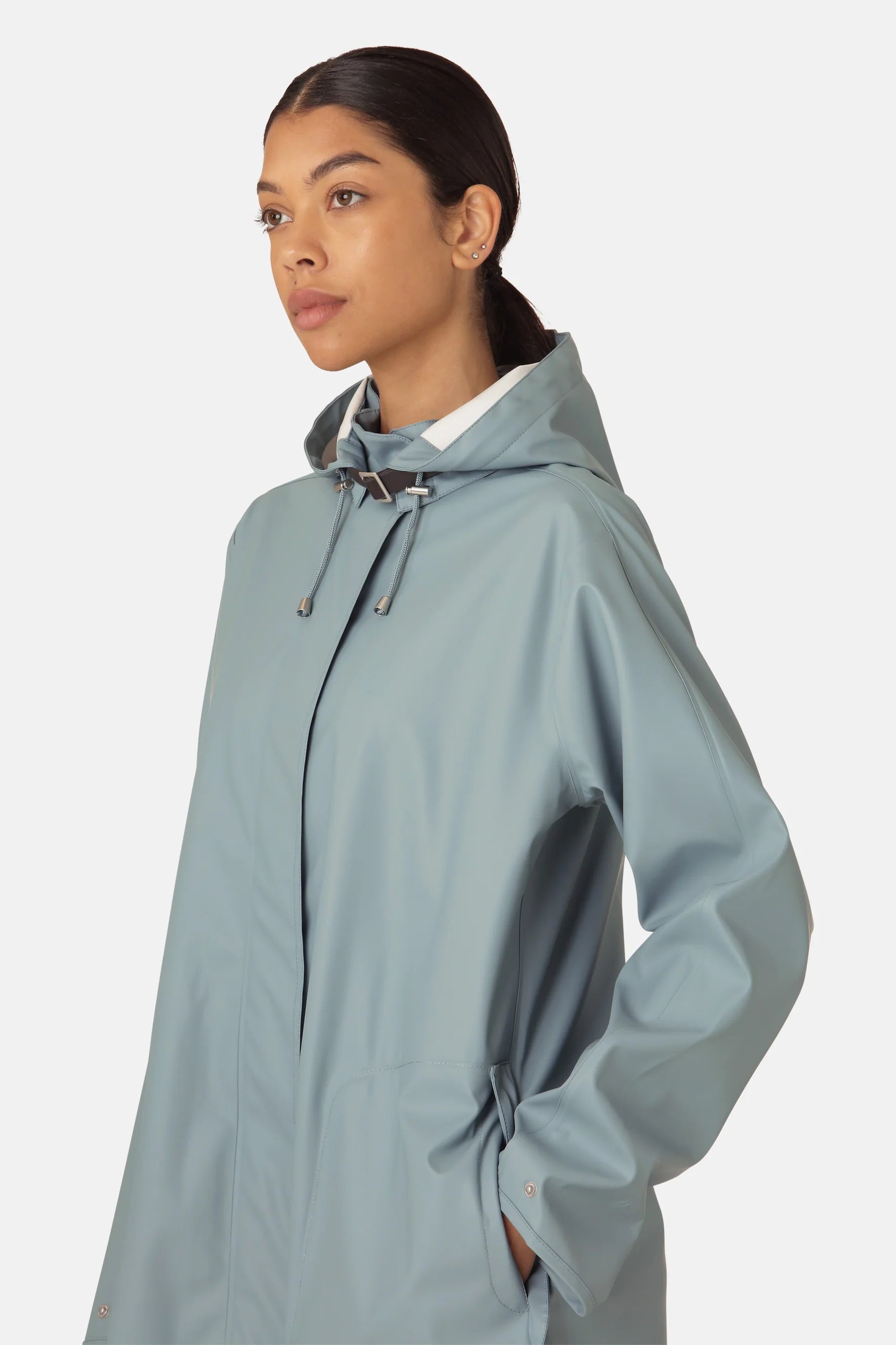 Isle Jacobson | Raincoat w Detachable Hood | Blue Cloud | Palm Boutique