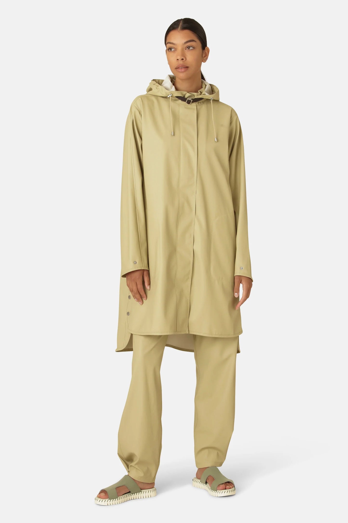 Isle Jacobson | Raincoat w Detachable Hood | Olive Grass | Palm Boutique